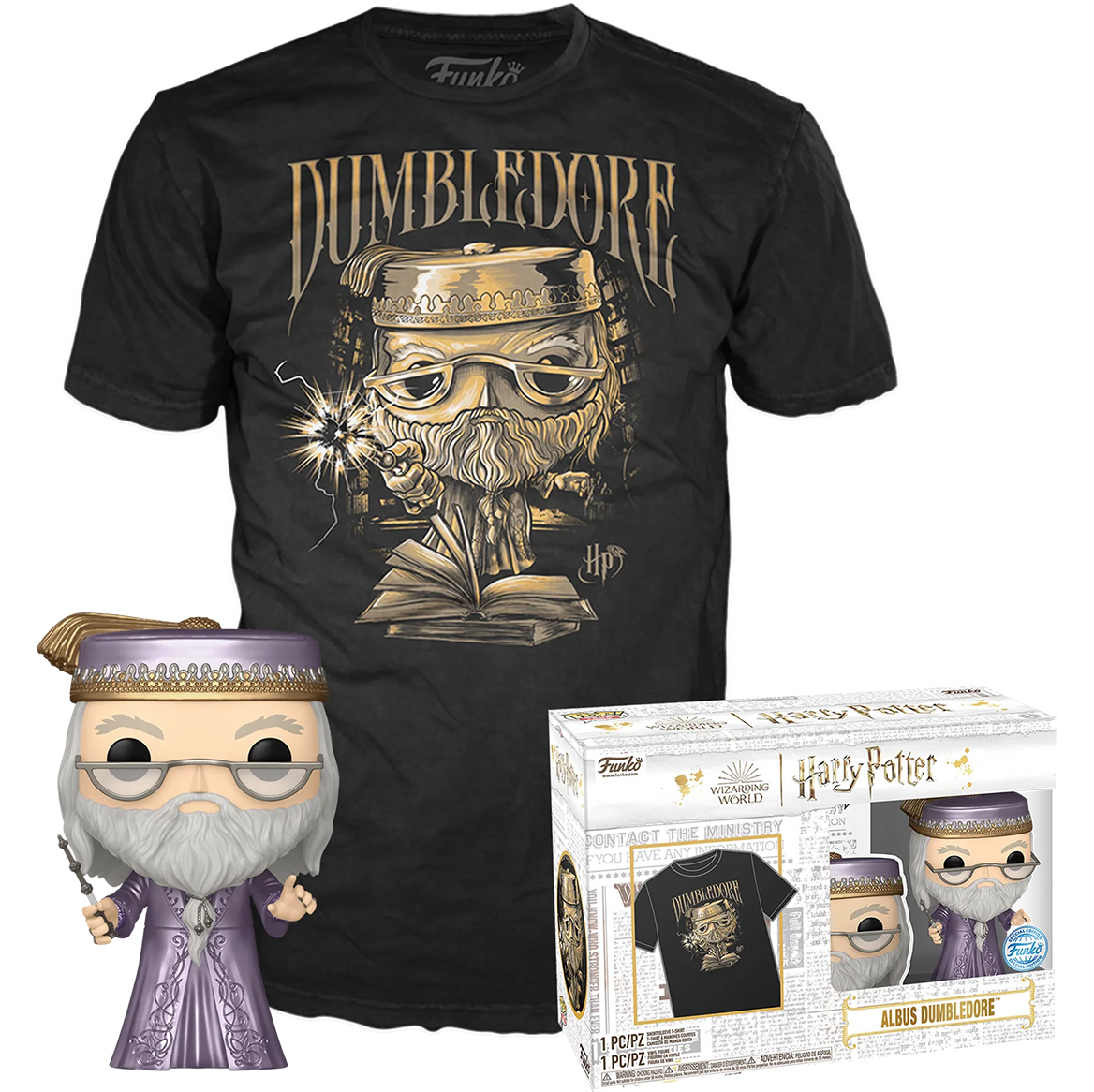 Figurine Pop Harry Potter pas cher Dumbledore Métallique T Shirt